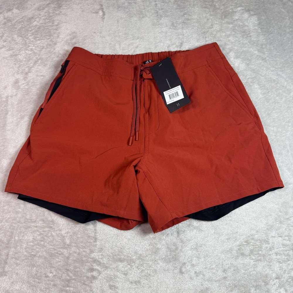 NWT Ten Thousand Mens The Foundation Lined Short 5" M Rust Athletic